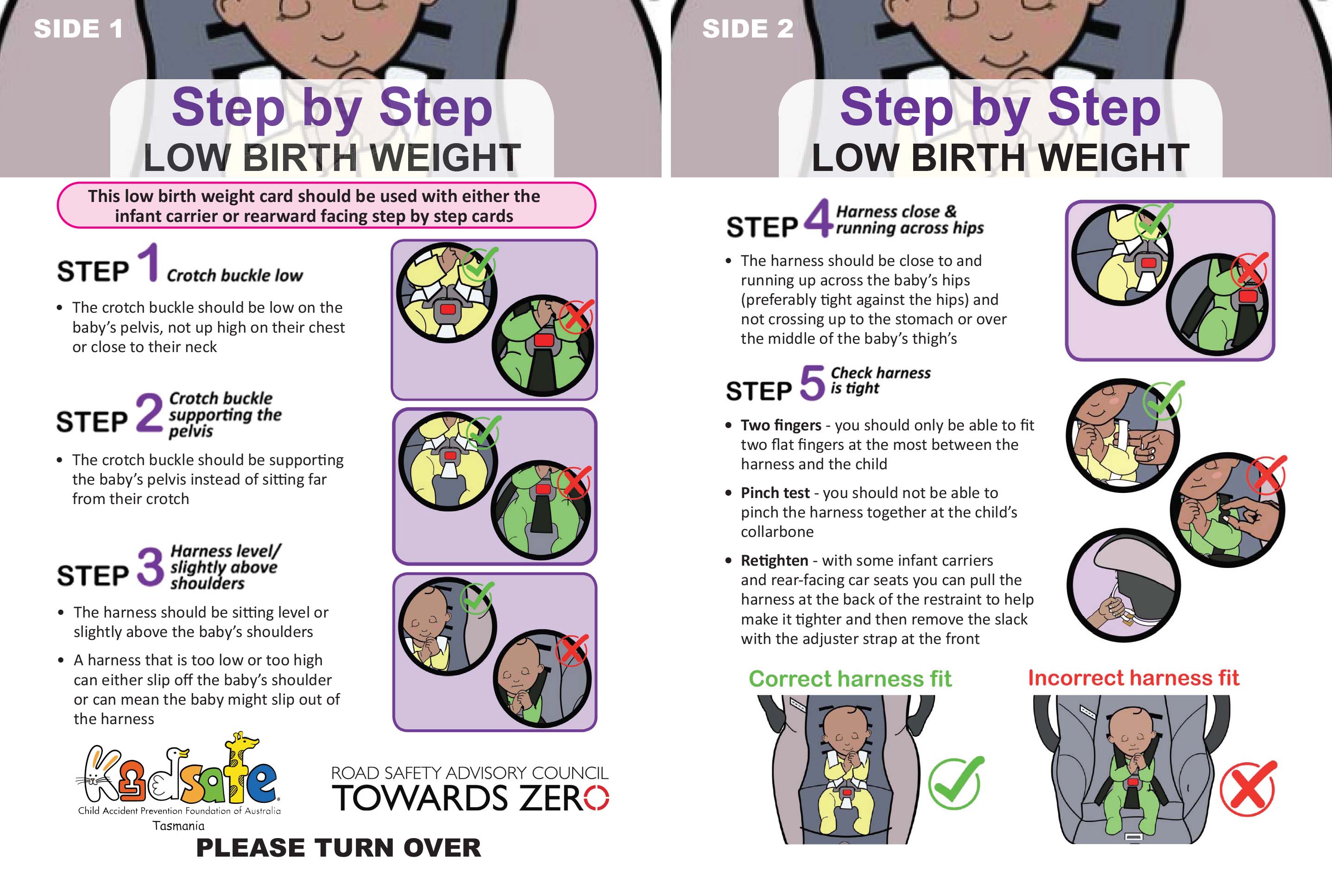 Child Restraints fitting instruction cards