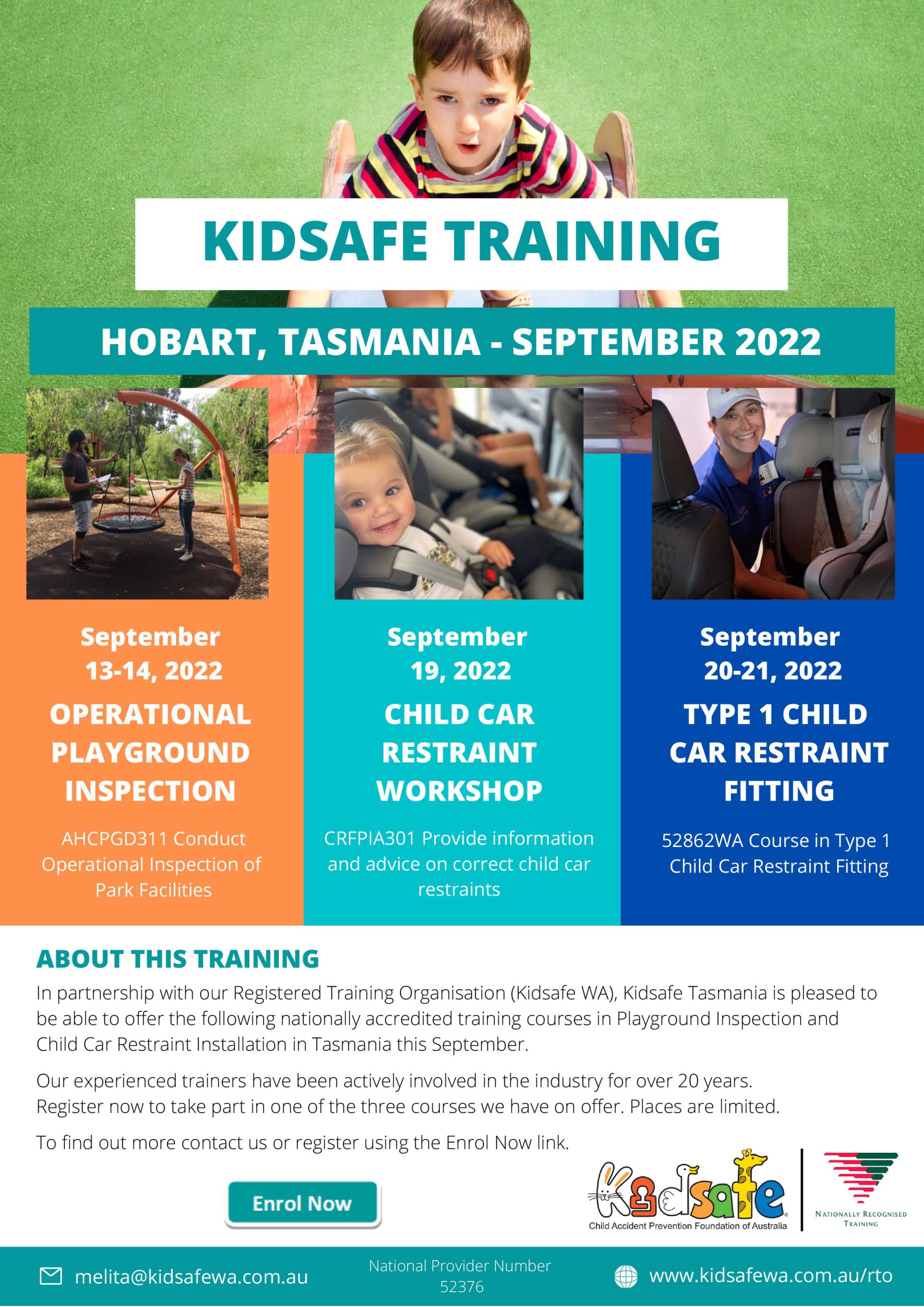 Nationally Accredited Training Courses in September 2022